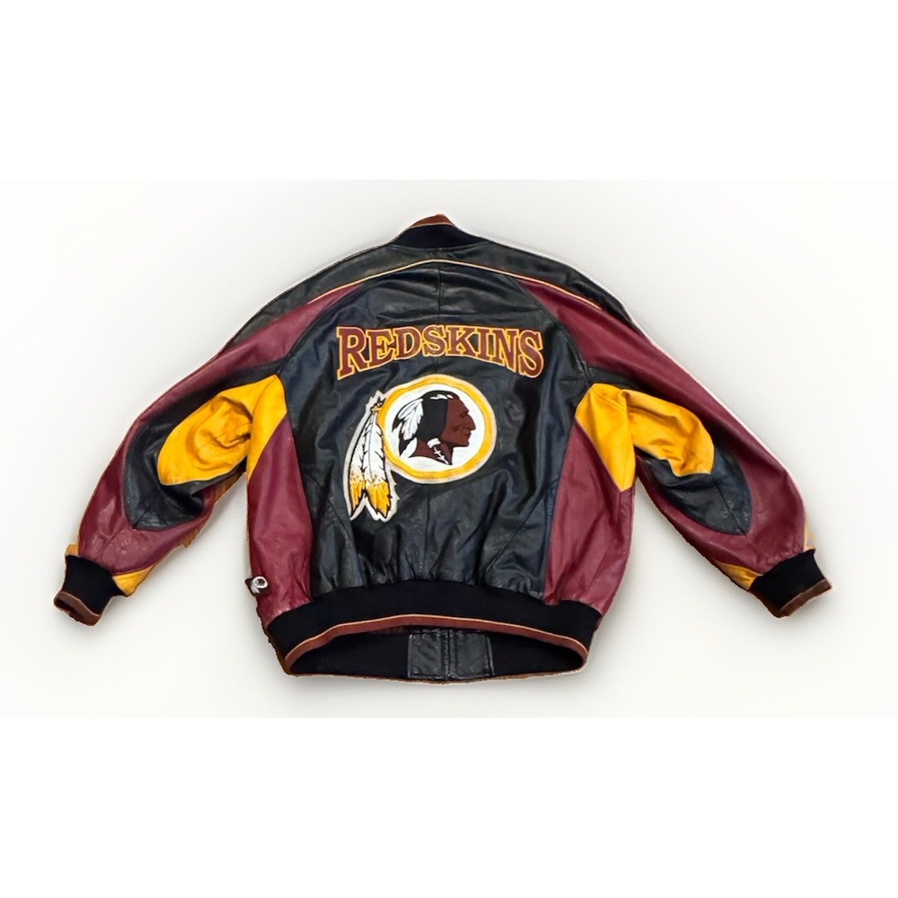 Vintage Washington Redskins Genuine Leather Jacket L 90s Commanders JHD Rare